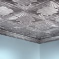 thumbnail image 5 of Fasade Art Deco Decorative Vinyl Ceiling Panel 2ft x 4ft 5 Pack Crosshatch Silver, 5 of 5