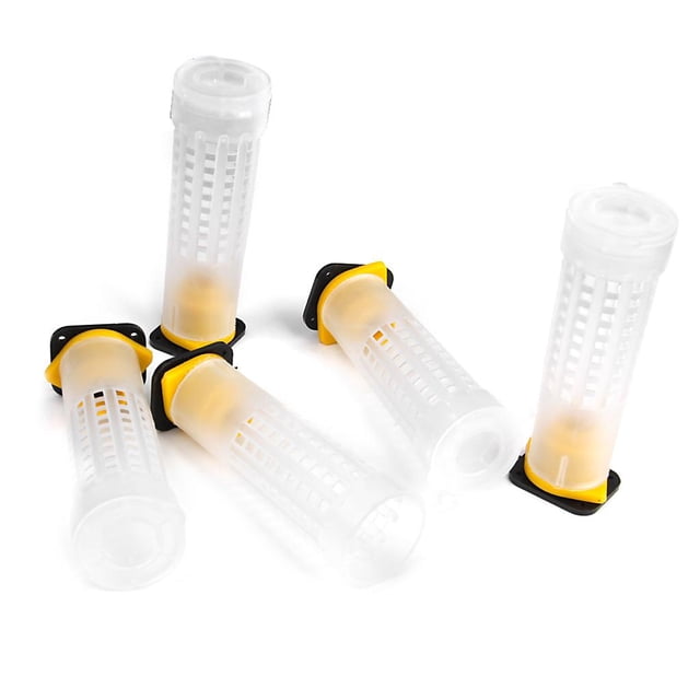 HILABEE Beekeeping Queen Bee Hair Roller Cages W/ Cell Cup Holder and Cell Fixtures