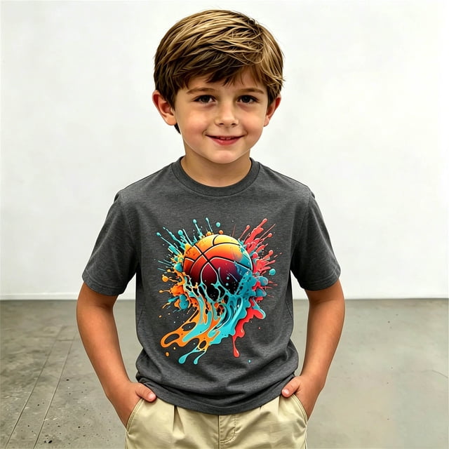 Chandails pour Filles Col Rond Garçons T-Shirts à Manches Courtes T-Shirts pour Tout-Petits Shorts pour Garçons 8-9 Ans