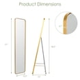 thumbnail image 2 of Gymax Miroir Pleine Longueur Mural Suspendu avec Support Miroir Autoportant pour le Corps, 2 of 10