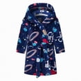 thumbnail image 1 of Splozh Animal Style Flannel Robes for Toddler Childrens Flannel Robe Cartoon Print Home Fleece Bathrobe for Boys and Girls with Pockets Navy,11-12 Years, 1 of 1