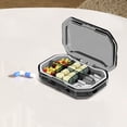 thumbnail image 4 of Matoen Sturdy Waterproof Travel Size Tablet Box 6 Compartments Small Pharmaceutical Or Small Jewelry Mini Container Gray Blue Green, 4 of 6