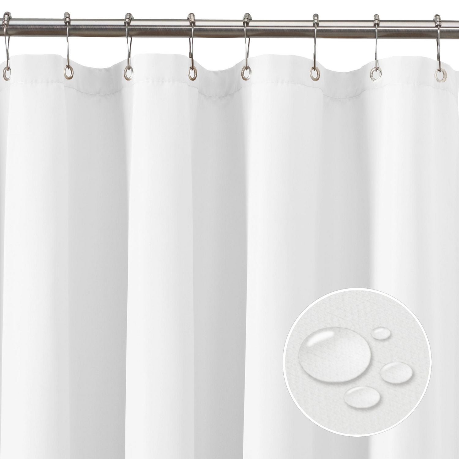 Hometrends 100% Waterproof Fabric Shower Curtain or Liner