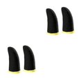 thumbnail image 1 of Maytalsory 2 Pcs Gaming Controller Gloves Touch Screen Anti-skid Elastic Sleeve Fingertips Cover Portable Computer Smartphone Black Yellow 2Set, 1 of 6