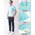 thumbnail image 4 of Men's Golf Shirts Short Sleeve Moisture Wicking Dry Fit Print Patterns Collared Performance Polo Golf Shirts for Men, 4 of 6