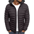 thumbnail image 1 of Yuyuzo Mens Puffer Jacket Windproof Lightweight Winter Warm Zip up Coats Quilted down Jacket with Pockets, 1 of 6