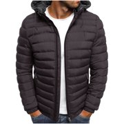 Yuyuzo Mens Puffer Jacket Windproof Lightweight Winter Warm Zip up Coats Quilted down Jacket with Pockets