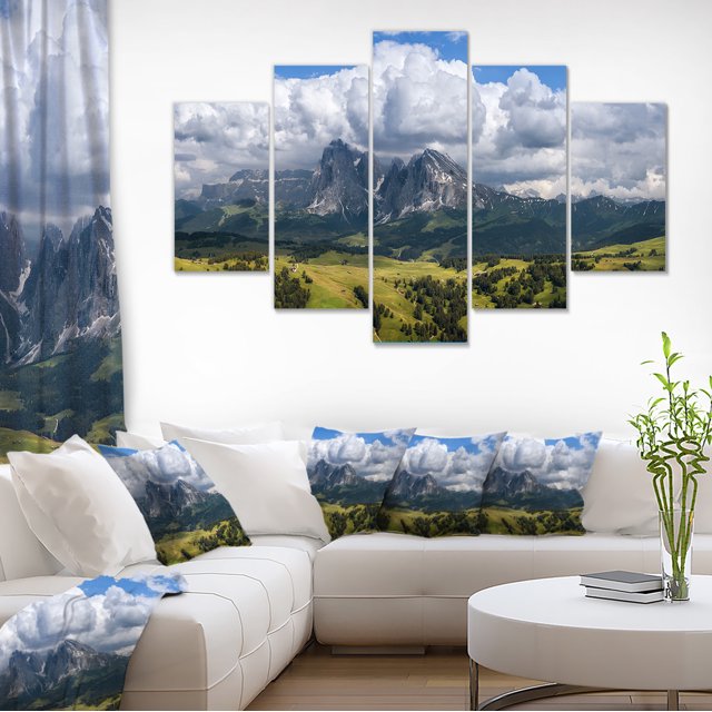 Sassolungo Mountain Panorama - Landscape Canvas Art Print