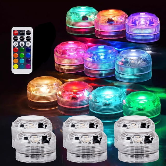 TopLLC Night Lights LED Lights For Parties Holidays 13 Colors And 4 Modes And No Installation Mini Waterproof Light For Slushi Accessories a Light