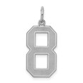thumbnail image 1 of 925 Sterling Silver Number 8 Necklace Pendant Charm Charms, 1 of 6