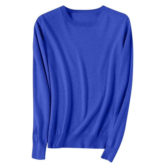 Timegard Womens Sweaters Crewneck Comfy Knit Pullover Fall Winter Casual Solid Color Long Sleeve Tops