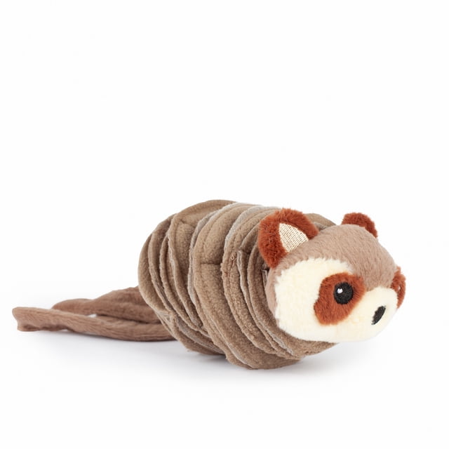 One Paw, Raccoon Ribbed Treat Plush for Dogs, 5 inches