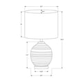 thumbnail image 2 of Monarch Specialties Lighting, 17"h, Table Lamp, Black Ceramic, Ivory / Cream Shade, Transitional, 2 of 5