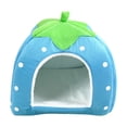 thumbnail image 2 of LSLJS Hiver Intérieur Maison Cat Maison Cat Maison Cat Rembourrée Yourte Pliante Fraise Tente, 2 of 3