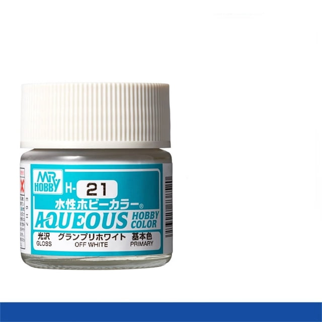 Mr. Hobby Aqueous H21 Gloss Off-White Acrylic Paint 10ml for Scale Models & Miniatures