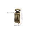 thumbnail image 2 of Unique Bargains Embouts de Cordon, 100 Pcs Embouts d'Extrémité de Ressort en Métal 3,5x8,5 mm Embouts à Sertir Tons Bronze, 2 of 5