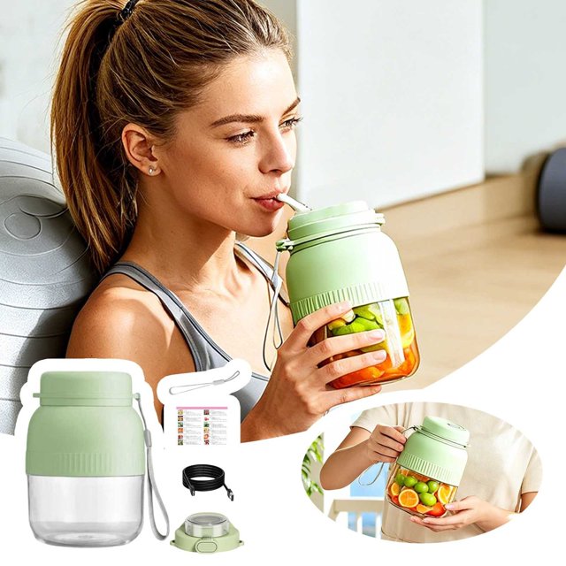Tong Portable Juice Extractor With Lid—Compact Juicer For Fresh And Squeezed Drinks