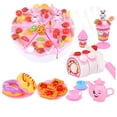 thumbnail image 1 of Dvkptbk 99 PCS Pretend Role Play Kitchen Toy Happy Birthday Cake Food Cutting Set Kids, 1 of 2