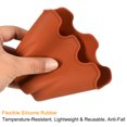 thumbnail image 4 of Unique Bargains 4' Silicone Round Flower Pot Planter Decorative Container, Terracotta 4 Pack, 4 of 5