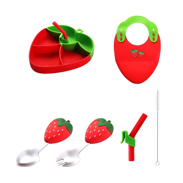 TIMIFIS Slica Tableware Food Grade Household Baby Food Tray with Suction Cup for Independent Eating Training Tableware Kitchen Appliances