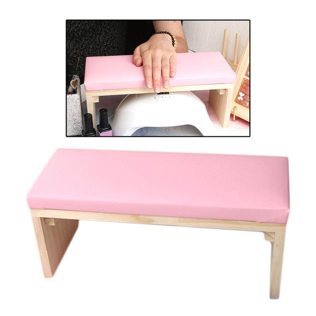 pitrice Manicure Hand Rest Cushion / Hand Mat Nail Art Arm Cushion Salon Home DIY Pink Table
