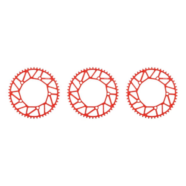 Ruiboury Lightweight And Easy To Install - Smooth Operation Chain Ring For Bicycles Bicycles Crank Bike Chain 52T red 3Set