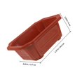 thumbnail image 2 of AURARMLET 10Pcs Large Clay Pots Red Rectangular Planter Pot for Garden Planting, 2 of 6