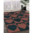 thumbnail image 3 of Ahgly Tapis Rond Lavable en Machine Intérieur Transitionnel Rouge Nuit, 3 Pieds Rond, 3 of 7