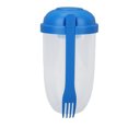 thumbnail image 1 of Salad Meal Shaker Cup with Fork Fresh Salad Cup Health Salad Container Portable Vegetable Breakfast Container Set Blue, 1 of 14