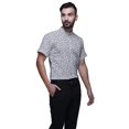 thumbnail image 2 of BESTMAN Short Sleeve Mandarin Collar Shirts For Men Cotton Button Down Shirt, 2 of 5