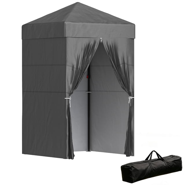 Outsunny 4x4 ft Compact Pop Up Canopy Tent, UPF50+ Portable Privacy Canopy