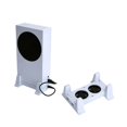 thumbnail image 2 of Vertical Cooling Stand White Vertical Cooler Holder Heat-Dissipating Vertical Bracket High-Performance Support Base with 2 Fans 3 USB Ports for Xbox Series S Game Console Home, 2 of 8
