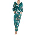 thumbnail image 1 of goowrom Pyjama de Noël pour Femmes, Combinaison à Capuche à Motif Imprimé, 1 of 9