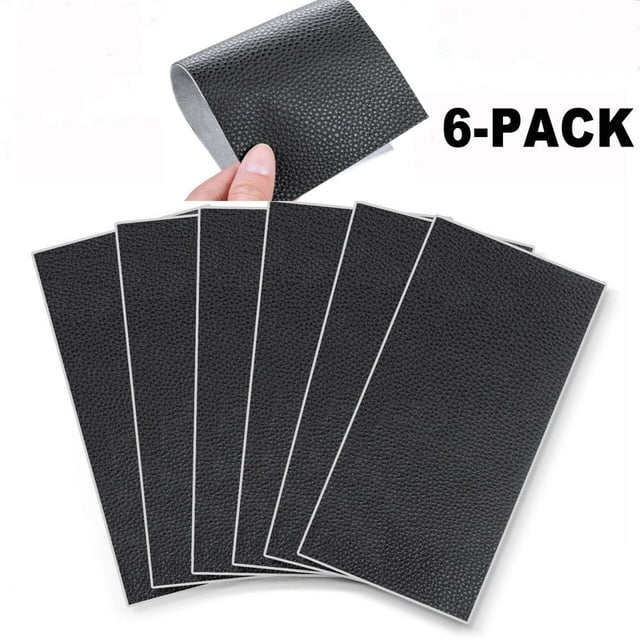 PENGXIANG Kits de Réparation en Cuir pour Canapés et Voitures Patchs de Réparation en Cuir kit de Réparation en Vinyle Super-Mince 6 Pcs