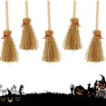 thumbnail image 3 of 10Pcs Halloween Pendants Realistic Looking Eco-friendly Small Reusable Wide Application Decorative Pine Mini Broom Halloween Part, 3 of 10