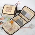 thumbnail image 4 of Cosmetic Bag Multi Layers Large Capacity Transparent Lightweight Folding Store Makeup Tools Cartoon Bear Lipstick Eyebrow Pencil Makeup Bag for Travel, 4 of 8