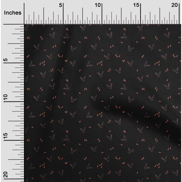 oneOone Viscose Jersey Fabric Carrot & Rabbit Face Animal Decor Fabric Printed BTY 60 Inch Wide