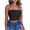Black, variant on Aqestyerly Women's Strapless Tube Top,Solid Color Summer Casual Fashion Blouse for Beach or Daily Wear