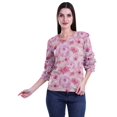 thumbnail image 2 of Moomaya Chemisiers Hauts pour Femmes Mode Robe à Manches Évasées Imprimée Vêtements Décontractés, 2 of 4