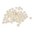 thumbnail image 1 of simhoa 50 Pieces 2 Holes Plastic Faux Pearls with Shank DIY Homemade for Sewing Clothes 12mm, 1 of 8