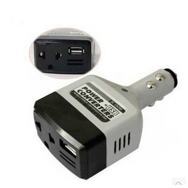 HLONK Car Power Converter Inverter 12V/24V for 220V AdapterCar Cigarette Lighter Socket Power+USB Converter