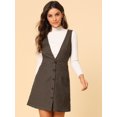 thumbnail image 3 of INSPIRE CHIC Women's Overall Suspender Check Houndstooth Pinafore Dress, 3 of 6