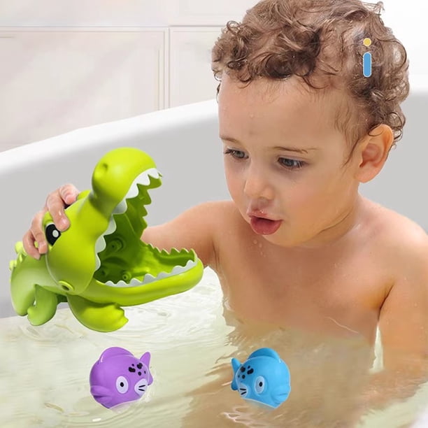 Bateau Jouet De Bain à Manivelle – Sans Piles – Flotteur Stable – ABS 10,9 Cm – Dès 1 An – Jeu D’eau Interactif