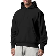 Cameland Hooded Sweatshirts for Men Hoodies Solid Color Blend Fleece Pullover Kanga Pocket Sweatshirts