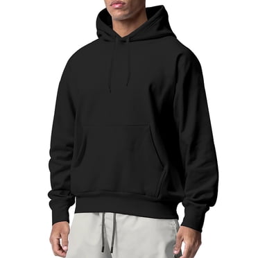 Cameland Chandails à Capuchon pour Hommes Chandails à Capuchon Couleur Unie Mélange Molleton Chandail à Enfiler Poche Kangourou Chandails