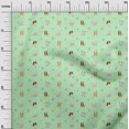 thumbnail image 2 of oneOone Georgette Viscose Fabric Grass & Puppies Dog Printed Craft Fabric BTY 42 Inch Wide, 2 of 4