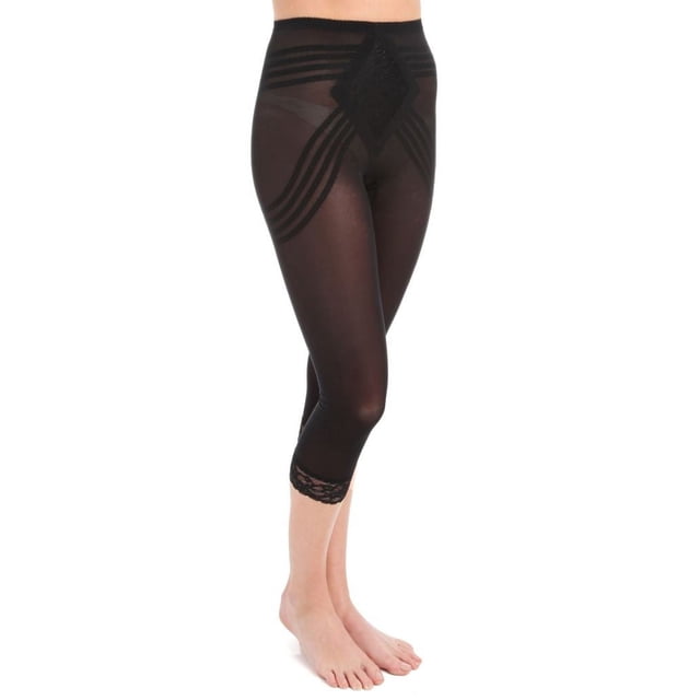 Doublure de Pantalon Capri Shapette pour Femmes Rago 6269 avec Bandes de Contour (Noir 4X)