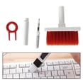 thumbnail image 2 of 4x Keyboard Cleaning Brush Corner Gap Tools earphone keyboard bluetooth earphone Cleaner for Keyboard Gamers PC Red, 2 of 8