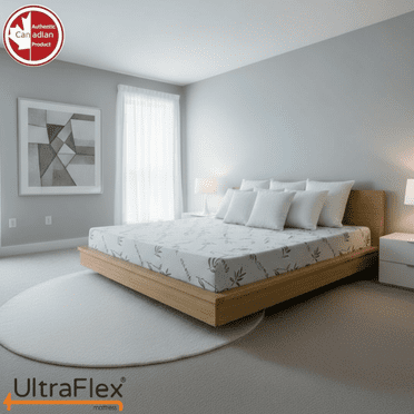UltraFlex® TWILIGHT Double Size – Canadian-Made Medium Firm Reversible Foam Mattress – Cooling Gel, Bamboo Quilted Cover, CertiPUR-US® Certified