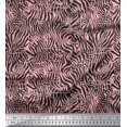 thumbnail image 1 of Soimoi Pink Rayon Fabric Leopard & Wild Animal Skin Printed Fabric 1 Yard 56 Inch Wide, 1 of 3